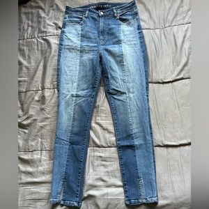 NWOT American Eagle 2-Tone Skinny Jeans